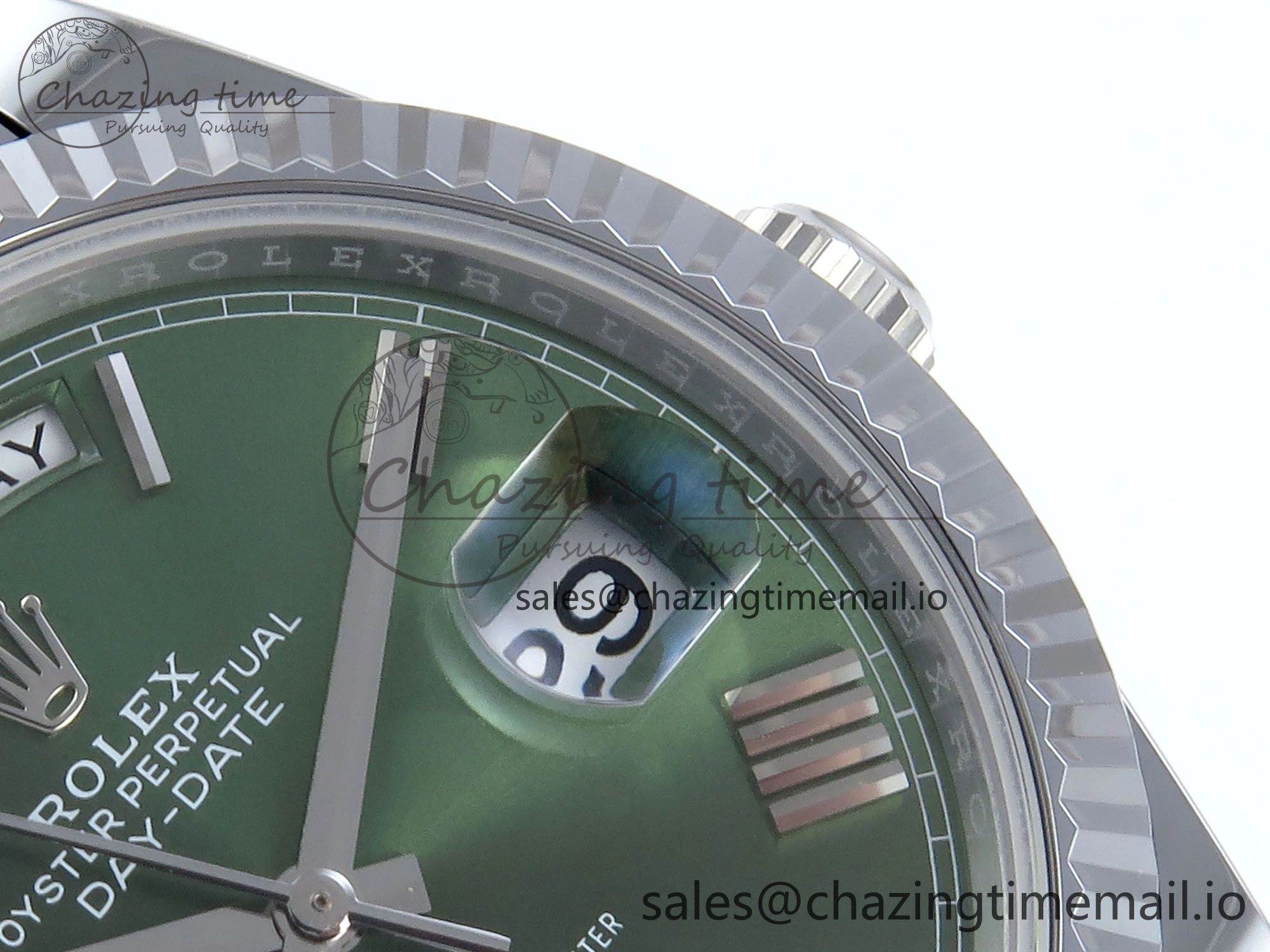 Lightweight Day Date 40 SS 228239 Noob 1:1 Best Edition Green Roman Dial on President Bracelet A2836 (Gain Weight) 810