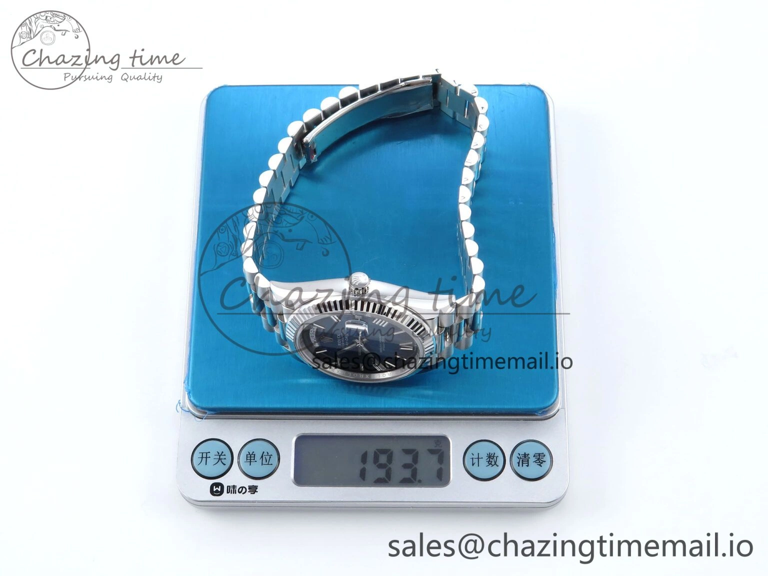 Flexible Day Date 40 SS 228239 THBF 1:1 Best Edition Blue Ombre Roman Dial on President Bracelet VR3255 (Gain Weight) 946