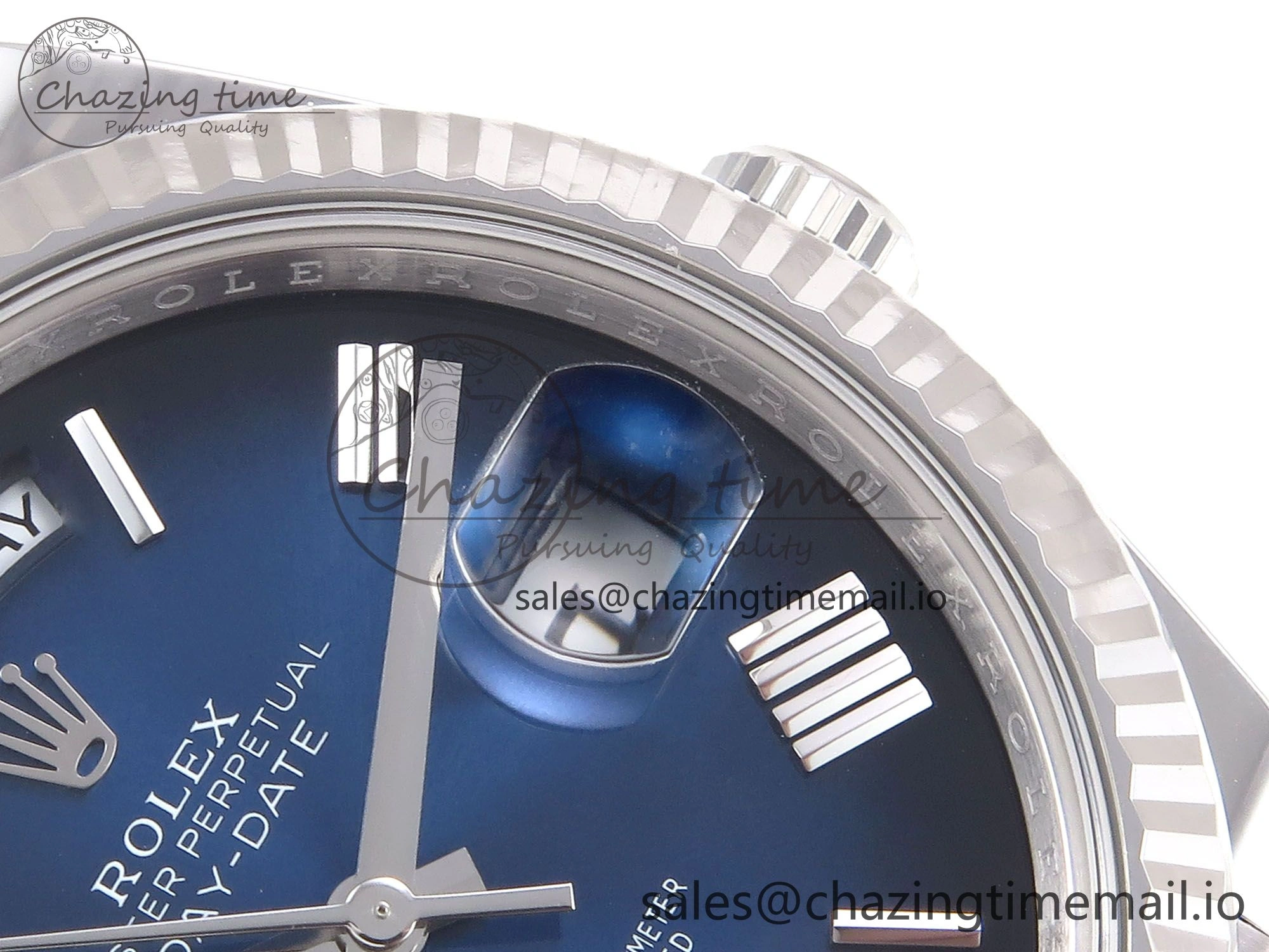 Flexible Day Date 40 SS 228239 THBF 1:1 Best Edition Blue Ombre Roman Dial on President Bracelet VR3255 (Gain Weight) 946