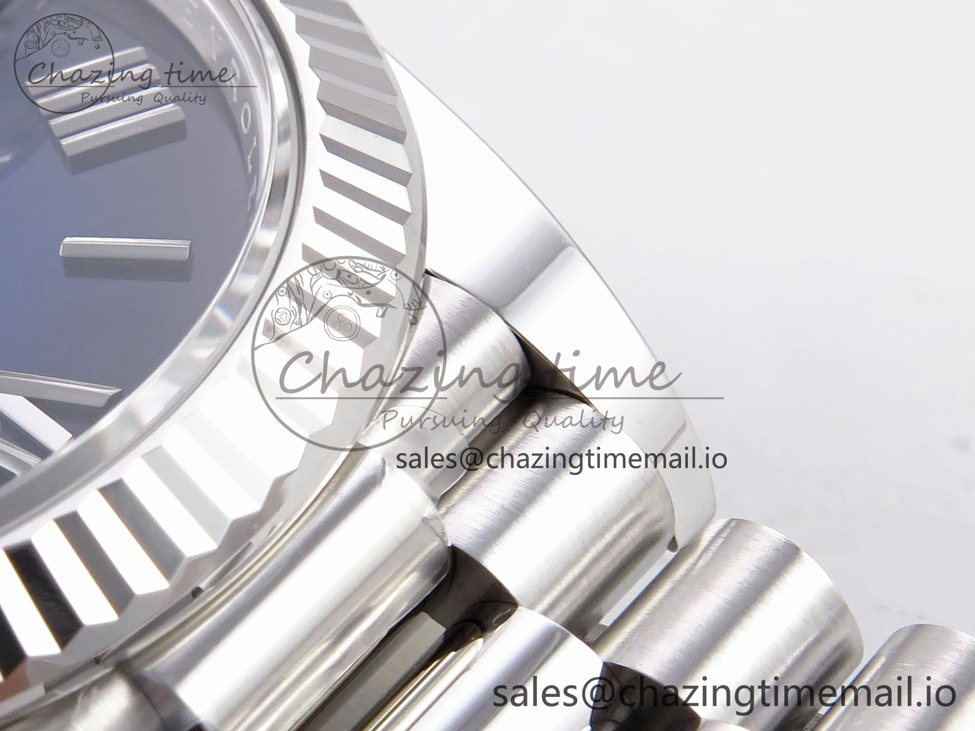 Flexible Day Date 40 SS 228239 THBF 1:1 Best Edition Blue Ombre Roman Dial on President Bracelet VR3255 (Gain Weight) 946