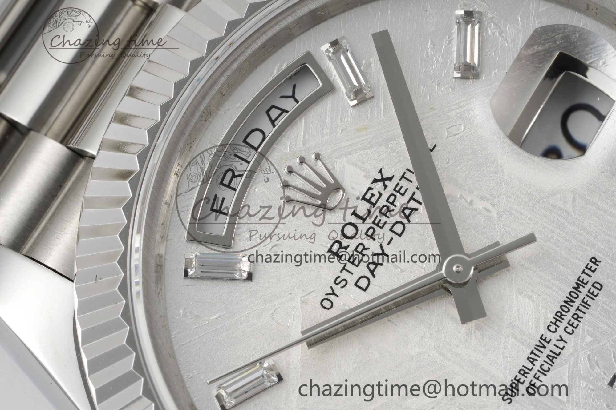 Day Date 40 SS 904L Steel JDF 1:1 Best Edition Meteorite Dial on SS Bracelet A ModernLook 2232