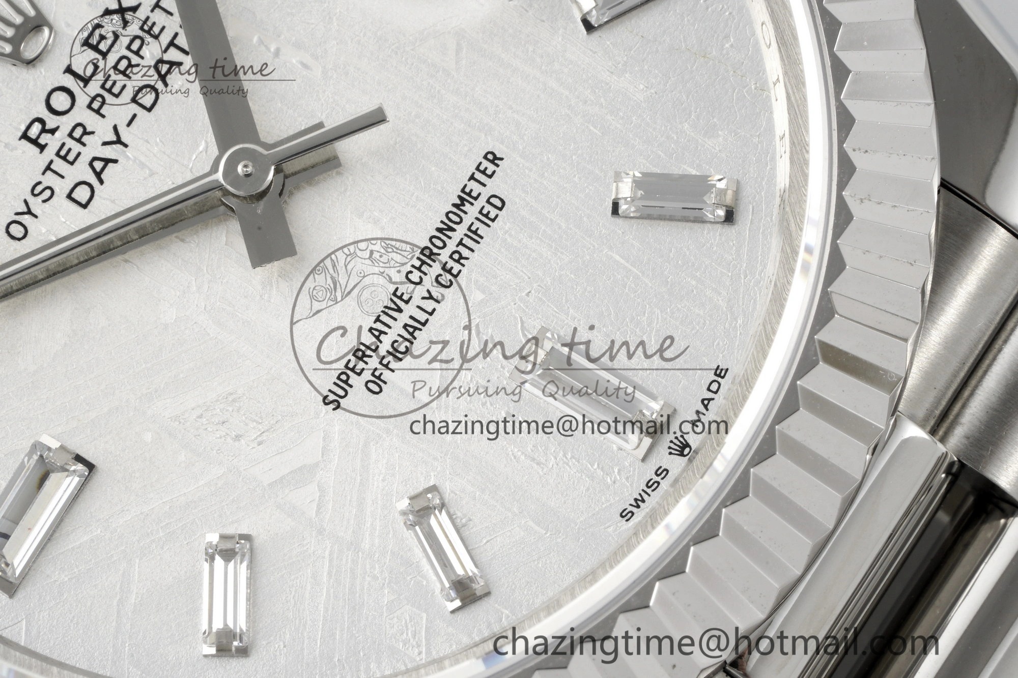 Day Date 40 SS 904L Steel JDF 1:1 Best Edition Meteorite Dial on SS Bracelet A ModernLook 2232
