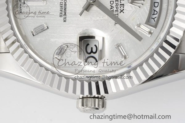 Day Date 40 SS 904L Steel JDF 1:1 Best Edition Meteorite Dial on SS Bracelet A ModernLook 2232