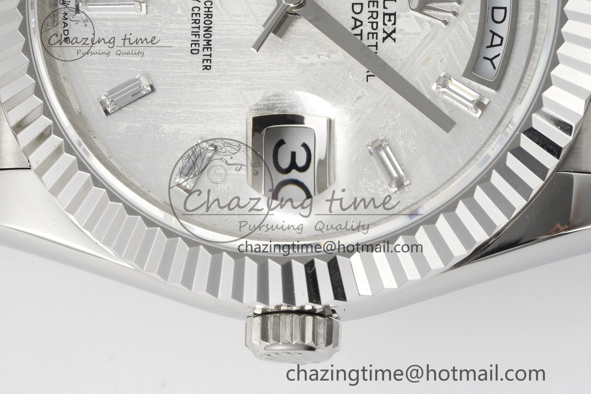 Day Date 40 SS 904L Steel JDF 1:1 Best Edition Meteorite Dial on SS Bracelet A ModernLook 2232