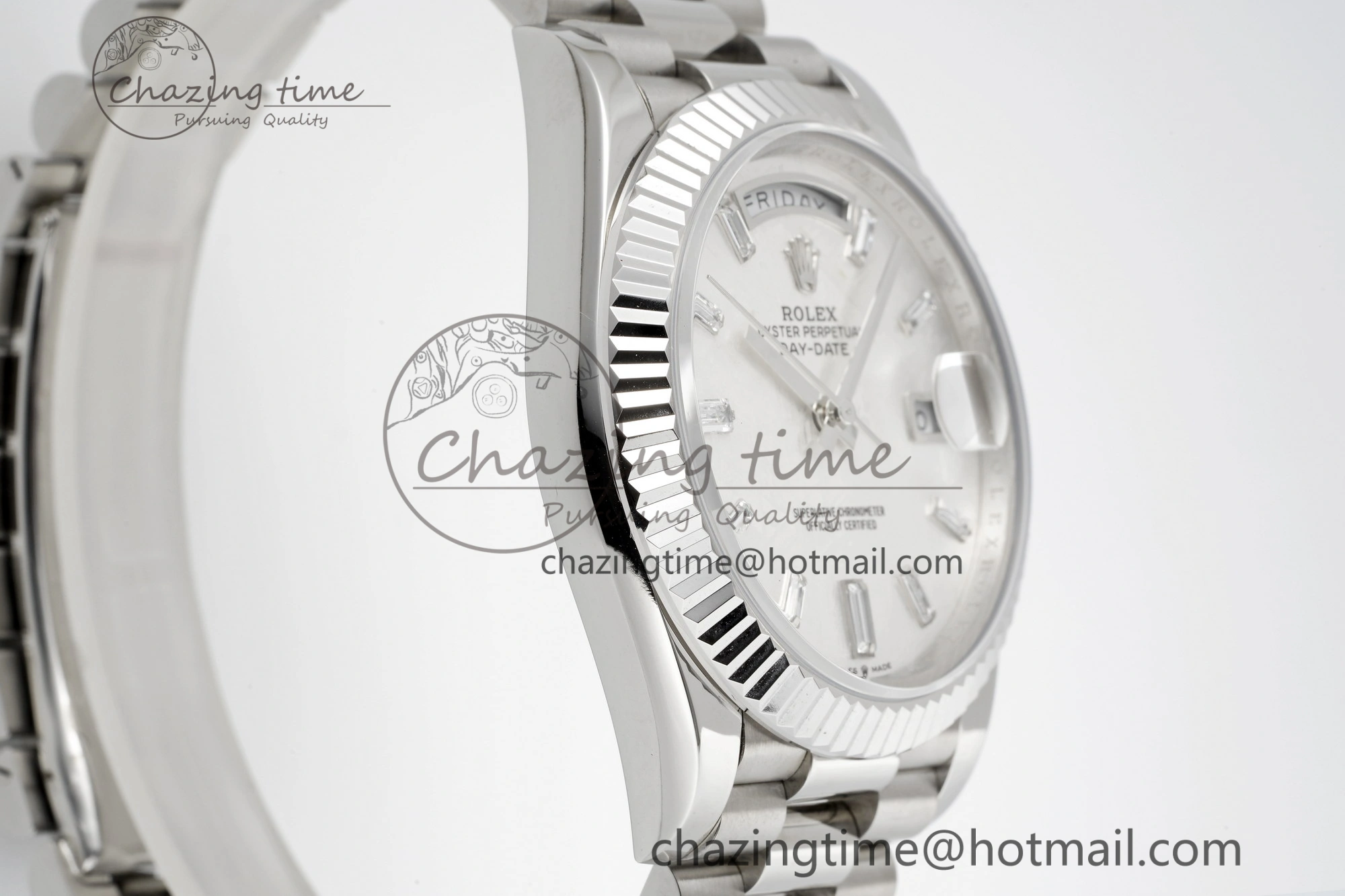 Day Date 40 SS 904L Steel JDF 1:1 Best Edition Meteorite Dial on SS Bracelet A ModernLook 2232