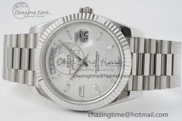 Day Date 40 SS 904L Steel JDF 1:1 Best Edition Meteorite Dial on SS Bracelet A ModernLook 2232