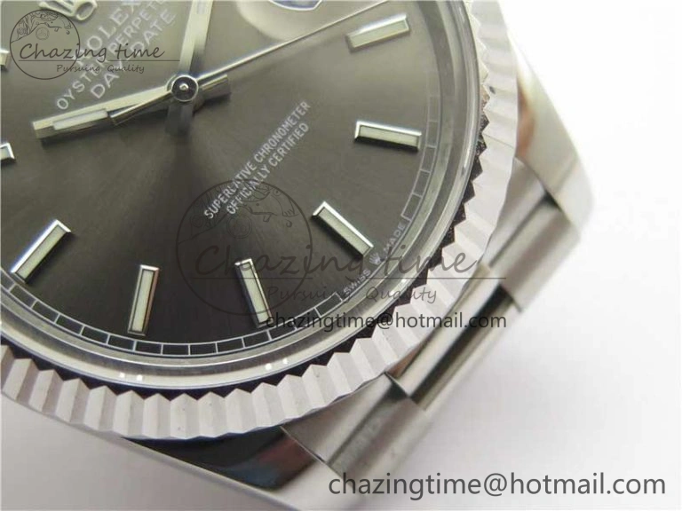 Stretchable Day Date 40 SS Bp Maker 1:1 Best Edition Gray Dial on SS Bracelet A 2547