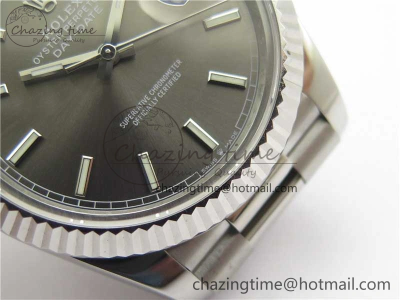 Stretchable Day Date 40 SS Bp Maker 1:1 Best Edition Gray Dial on SS Bracelet A 2547