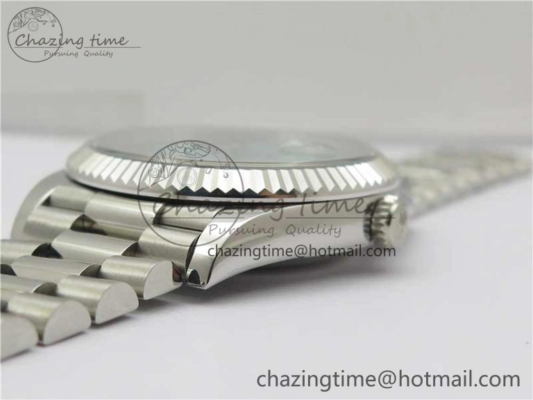 Day Date 40 SS Bp Maker 1:1 Best Edition Tiffany Blue Roman Dial on SS Bracelet A RelaxedFit 2549