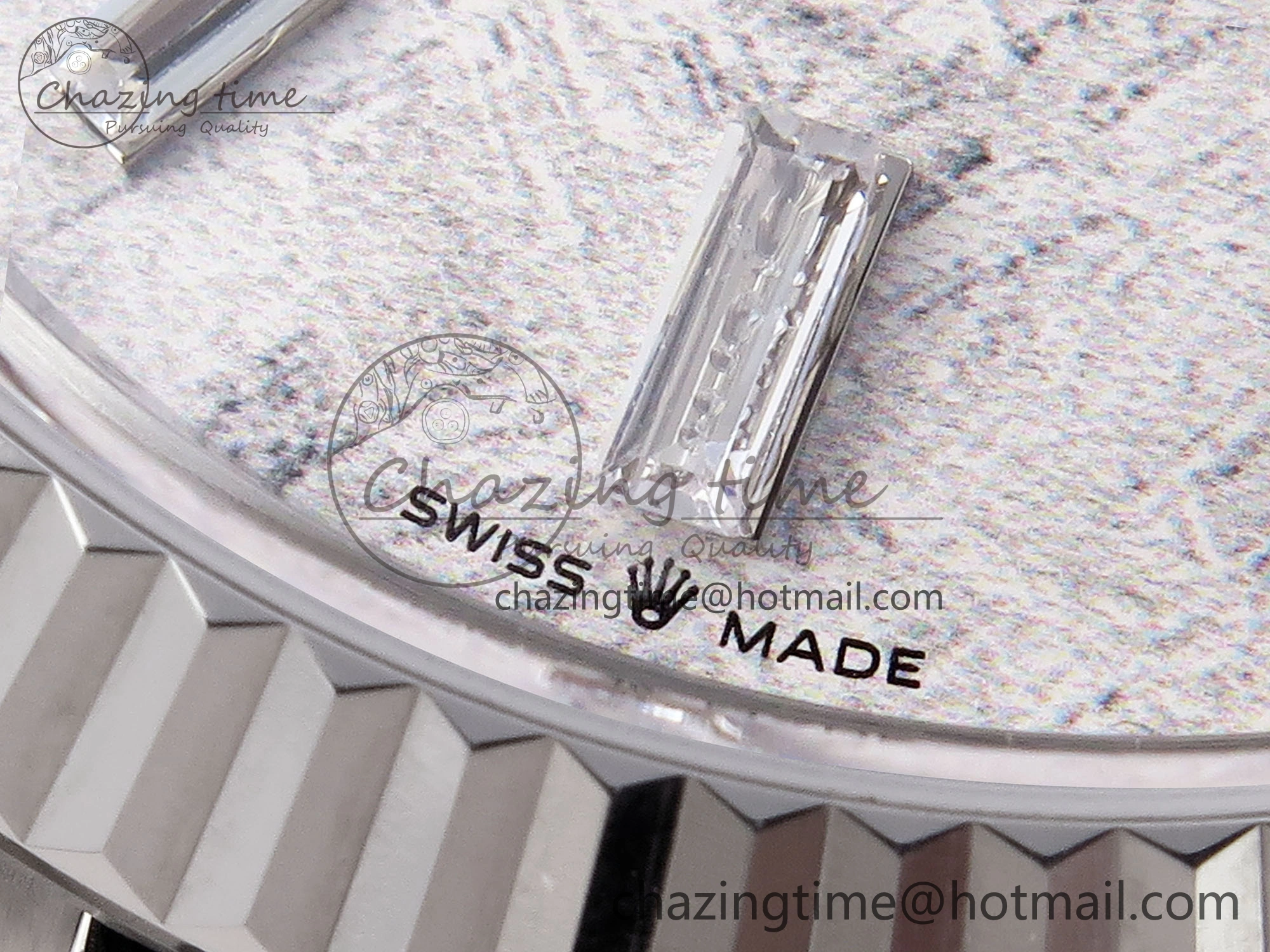 Original Day-Date 40 SS GSF Gain Weight Meteorite Crystal Dial on President Bracelet A 1916