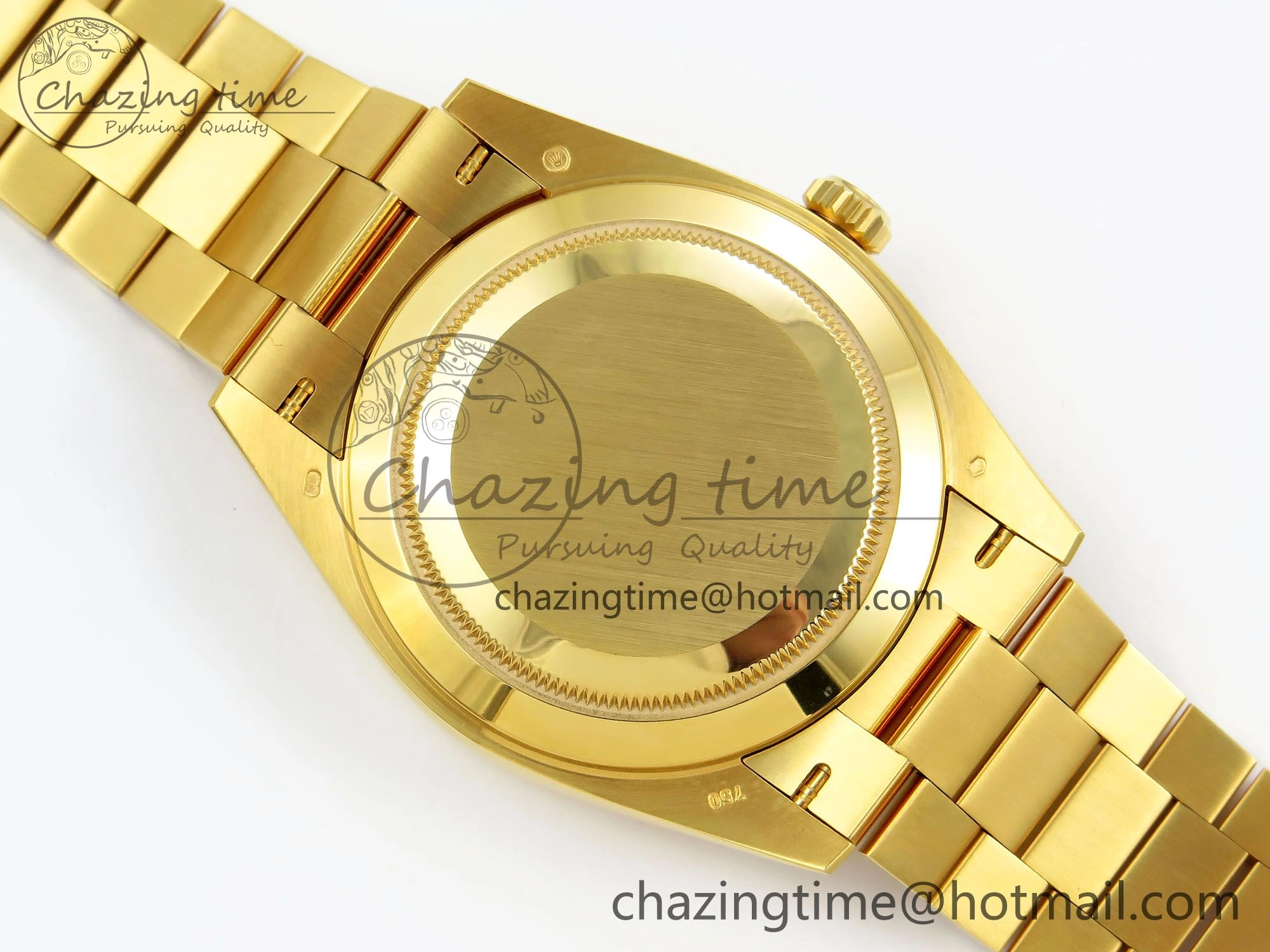WrinkleFree Day Date 40 YG 228238 ARF 1:1 Best Edition Green Roman Dial on President Bracelet VR3255 (Gain Weight) 1502