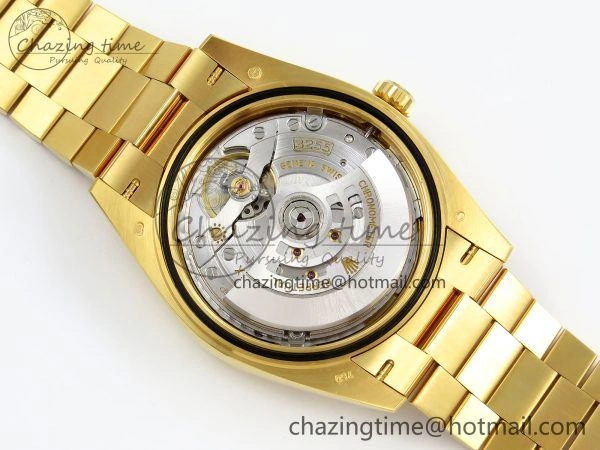 WrinkleFree Day Date 40 YG 228238 ARF 1:1 Best Edition Green Roman Dial on President Bracelet VR3255 (Gain Weight) 1502