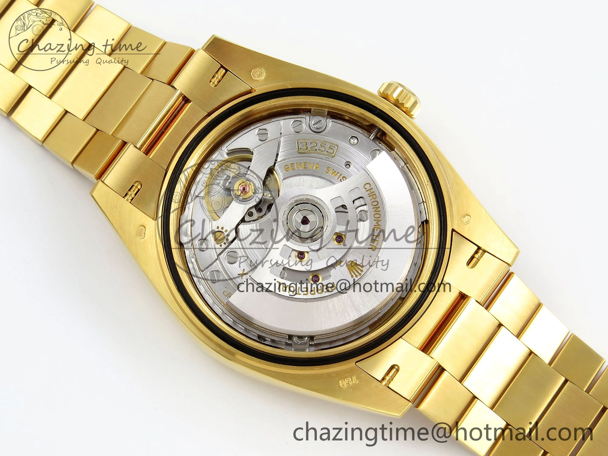 WrinkleFree Day Date 40 YG 228238 ARF 1:1 Best Edition Green Roman Dial on President Bracelet VR3255 (Gain Weight) 1502