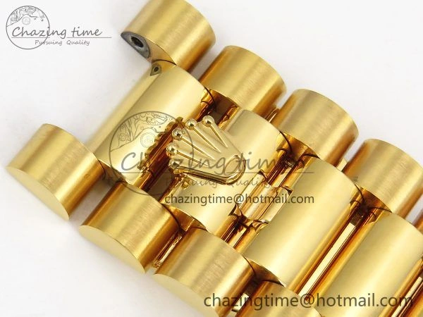WrinkleFree Day Date 40 YG 228238 ARF 1:1 Best Edition Green Roman Dial on President Bracelet VR3255 (Gain Weight) 1502
