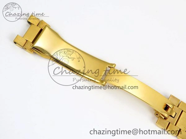 WrinkleFree Day Date 40 YG 228238 ARF 1:1 Best Edition Green Roman Dial on President Bracelet VR3255 (Gain Weight) 1502