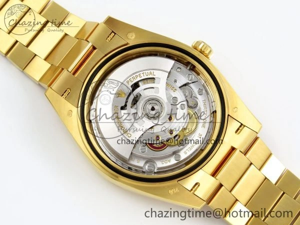 WellDesigned Day Date 40 YG 228238 ARF 1:1 Best Edition Green Roman Dial on President Bracelet VR 1521