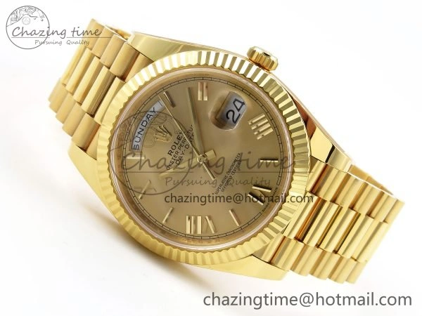 Fashionable Day Date 40 YG 228238 ARF 1:1 Best Edition YG Roman Dial on President Bracelet VR 1514