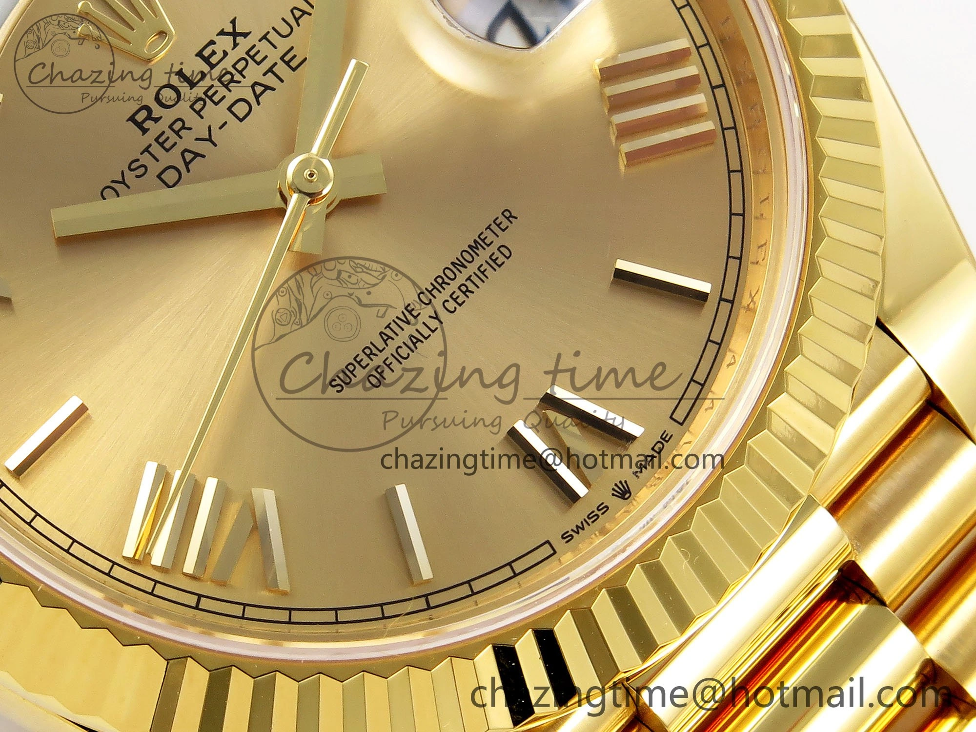 Fashionable Day Date 40 YG 228238 ARF 1:1 Best Edition YG Roman Dial on President Bracelet VR 1514
