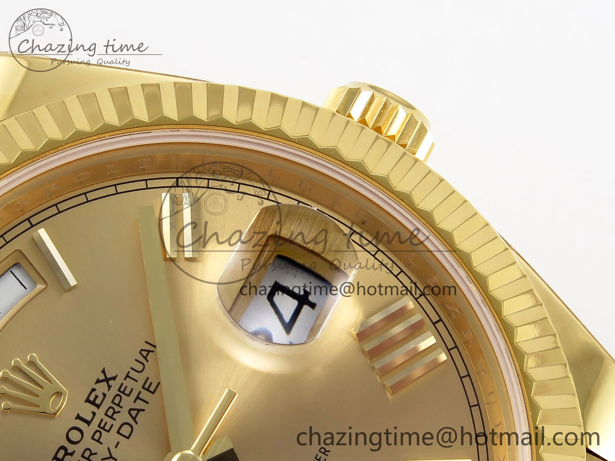 Fashionable Day Date 40 YG 228238 ARF 1:1 Best Edition YG Roman Dial on President Bracelet VR 1514