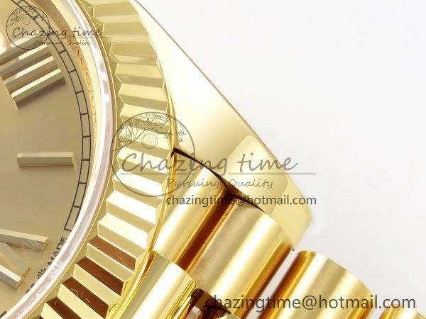 Fashionable Day Date 40 YG 228238 ARF 1:1 Best Edition YG Roman Dial on President Bracelet VR 1514
