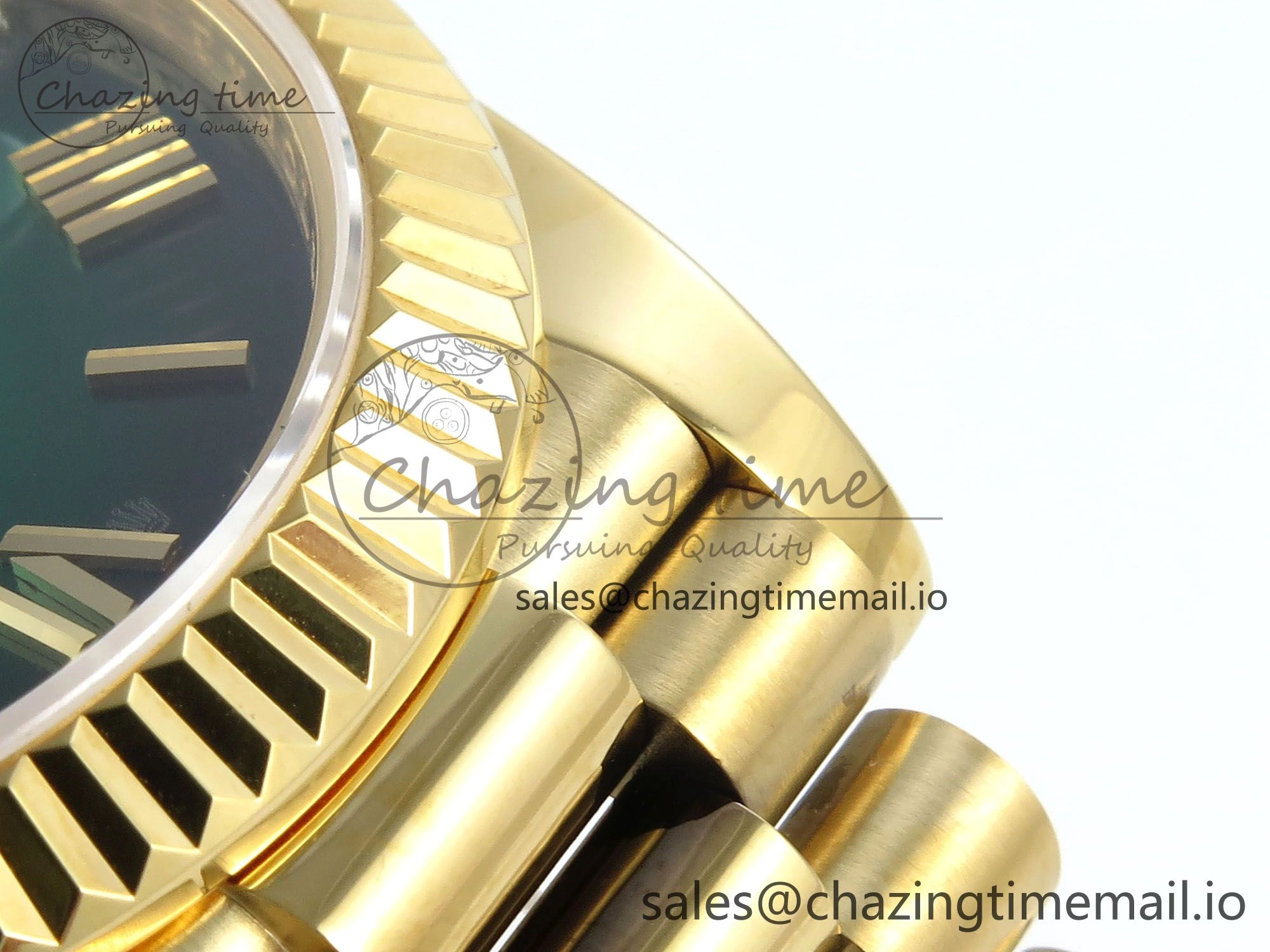 Day Date 40 YG 228238 KF 1:1 Best Edition Green Ombre Dial on President Bracelet VR3255 (Gain Weight) SportInspired 844