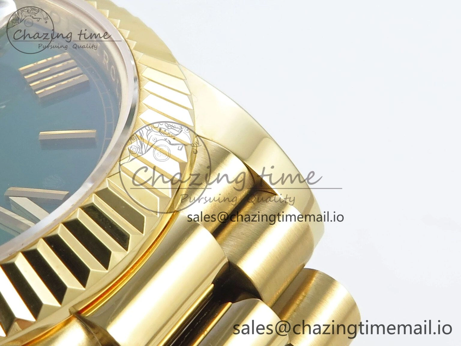 Day Date 40 YG 228238 KF 1:1 Best Edition Green Roman Dial on President Bracelet VR3255 (Gain Weight) Seasonal 840