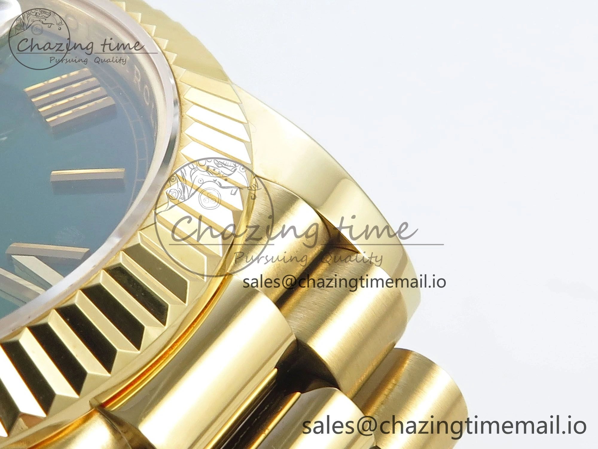 Day Date 40 YG 228238 KF 1:1 Best Edition Green Roman Dial on President Bracelet VR3255 (Gain Weight) Seasonal 840