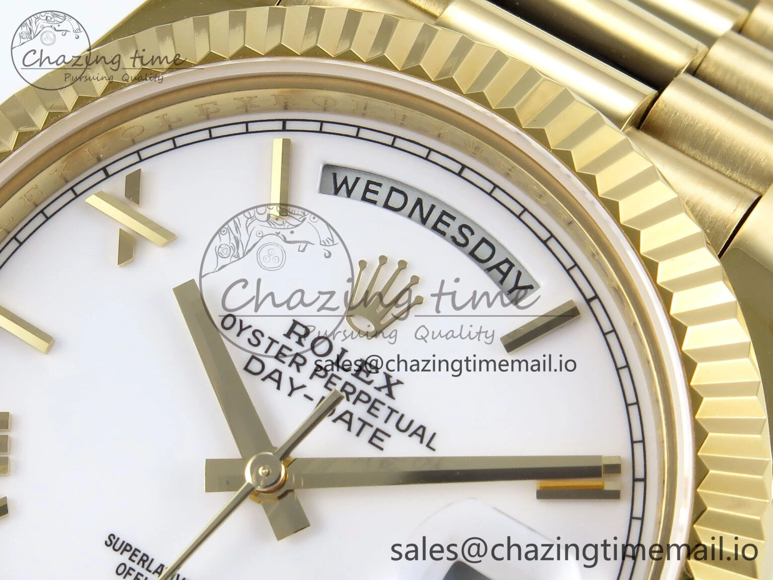 Day Date 40 YG 228238 KF 1:1 Best Edition White Roman Dial on President Bracelet VR3255 (Gain Weight) MoistureWicking 841