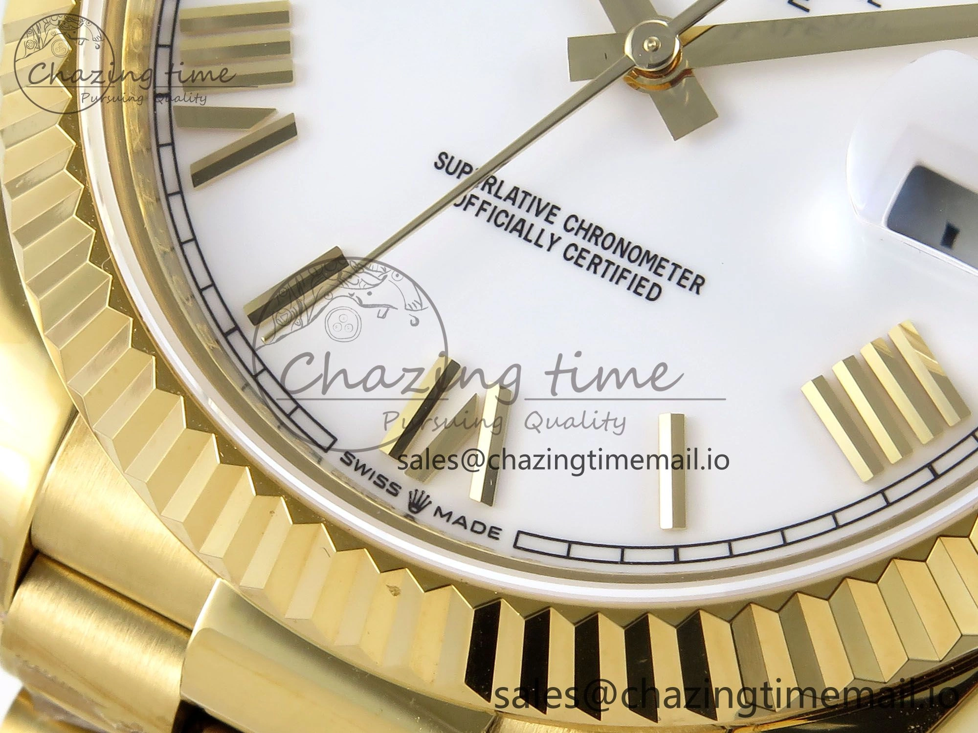 Day Date 40 YG 228238 KF 1:1 Best Edition White Roman Dial on President Bracelet VR3255 (Gain Weight) MoistureWicking 841