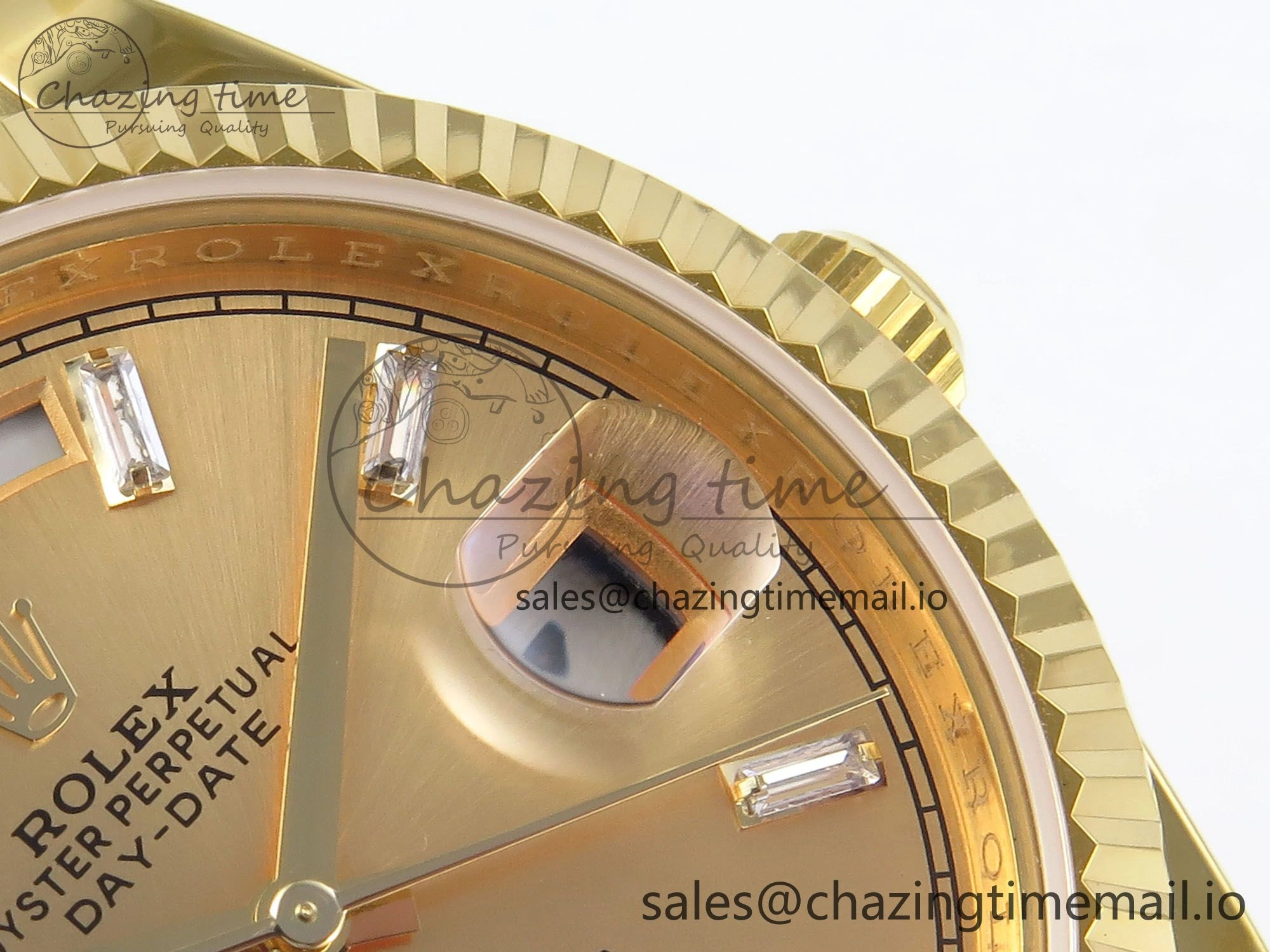 Soft Day Date 40 YG 228238 KF 1:1 Best Edition YG Crystal Dial on President Bracelet VR3255 (Gain Weight) 843