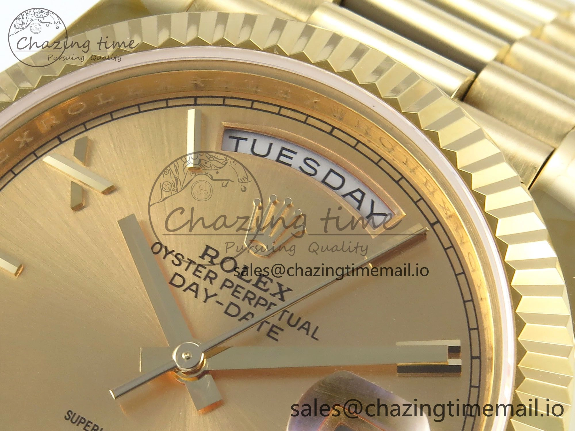 Day Date 40 YG 228238 KF 1:1 Best Edition YG Roman Dial on President Bracelet VR3255 (Gain Weight) HighQuality 839
