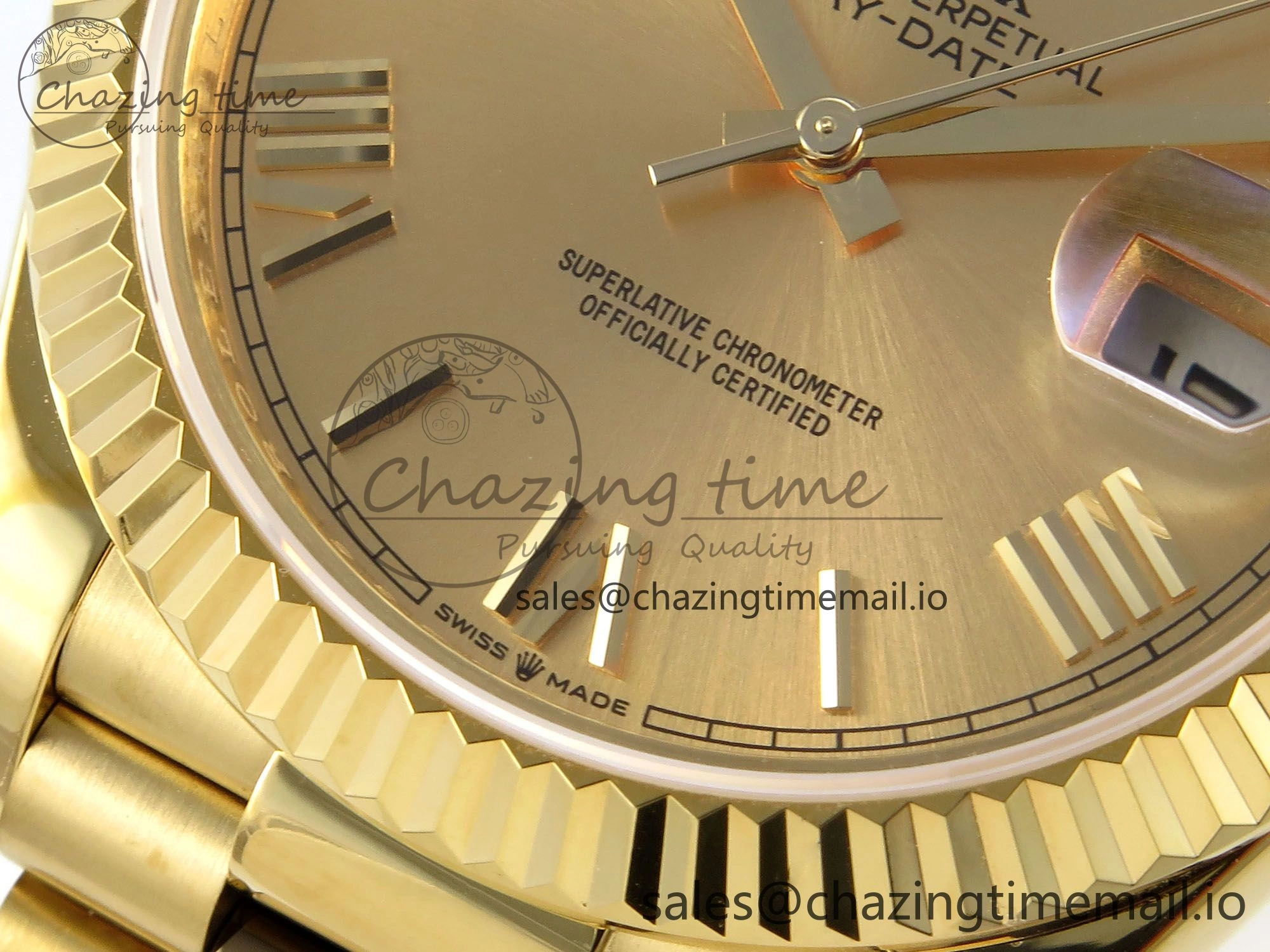 Day Date 40 YG 228238 KF 1:1 Best Edition YG Roman Dial on President Bracelet VR3255 (Gain Weight) HighQuality 839