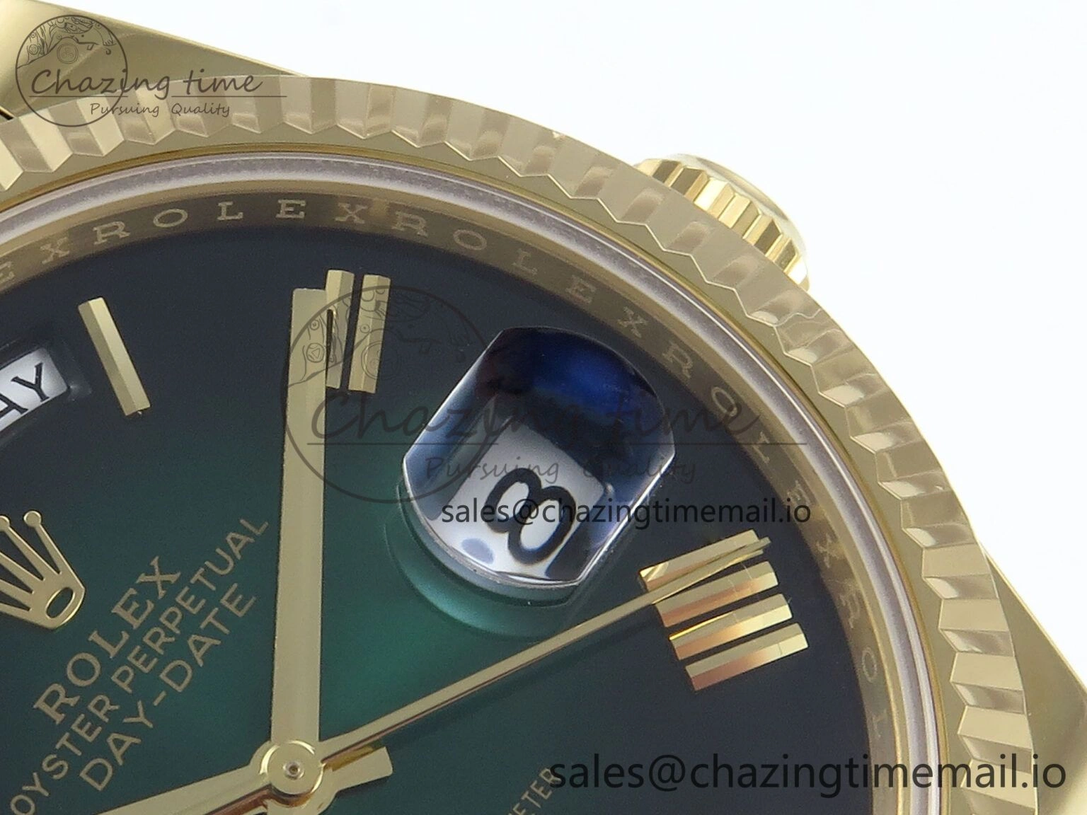 WellDesigned Day Date 40 YG 228238 Noob 1:1 Best Edition Green Ombre Roman Dial on President Bracelet A2836 (Gain Weight) 803
