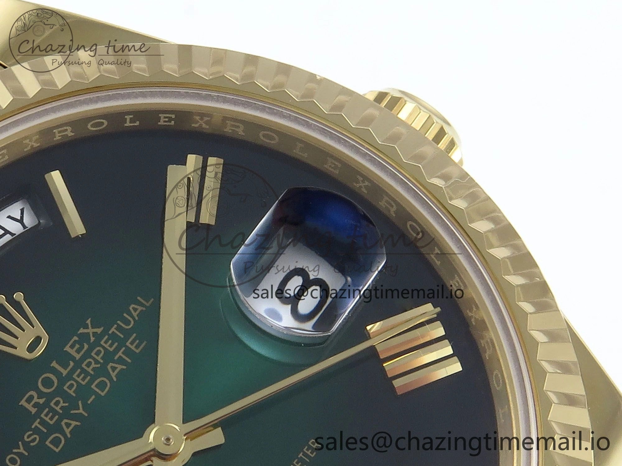 WellDesigned Day Date 40 YG 228238 Noob 1:1 Best Edition Green Ombre Roman Dial on President Bracelet A2836 (Gain Weight) 803