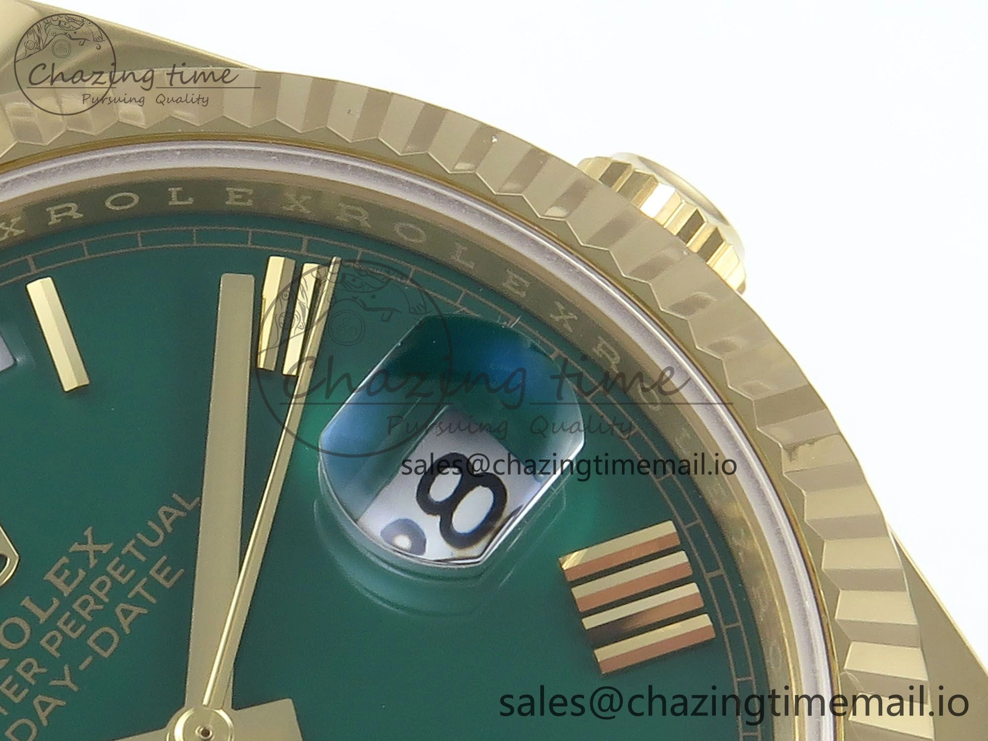 Day Date 40 YG 228238 Noob 1:1 Best Edition Green Roman Dial on President Bracelet A2836 (Gain Weight) Vibrant 796