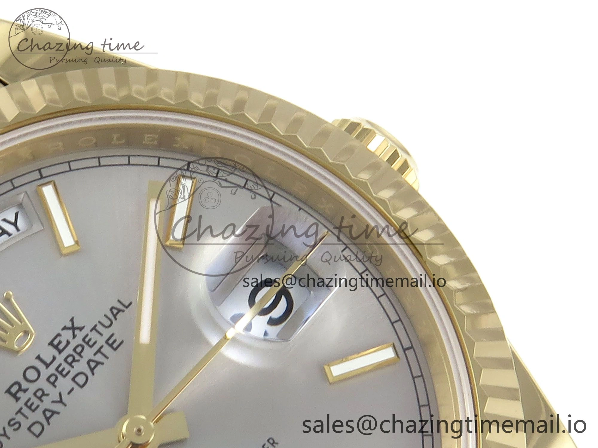 Day Date 40 YG 228238 Noob 1:1 Best Edition Silver Stick Dial on President Bracelet A2836 (Gain Weight) GoAnywhere 801