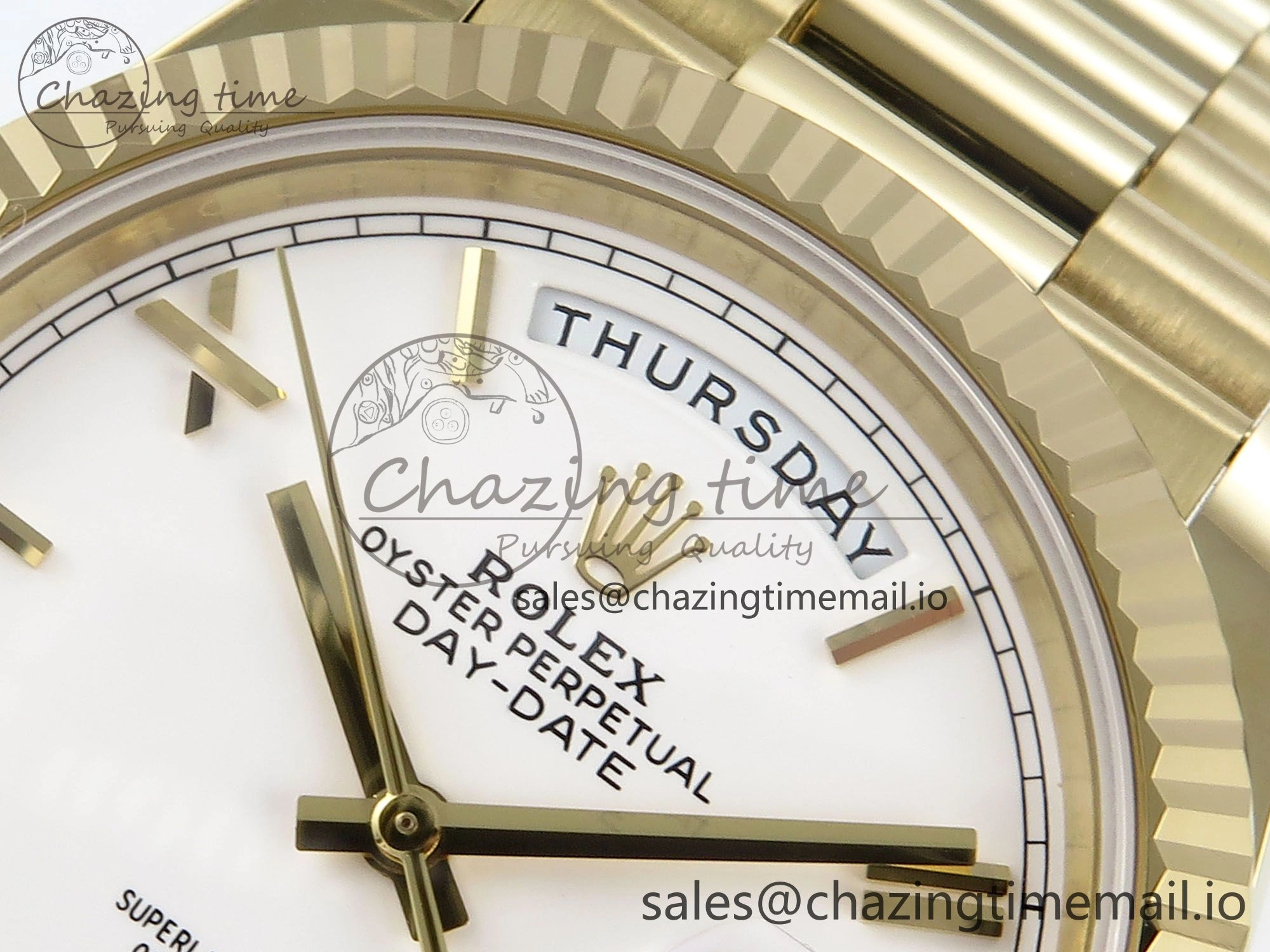 Day Date 40 YG 228238 Noob 1:1 Best Edition White Roman Dial on President Bracelet A2836 (Gain Weight) Bright 795