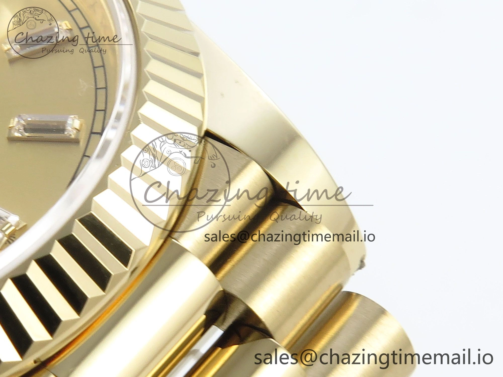 Day Date 40 YG 228238 Noob 1:1 Best Edition YG Crystal Dial on President Bracelet A2836 (Gain Weight) TravelReady 800