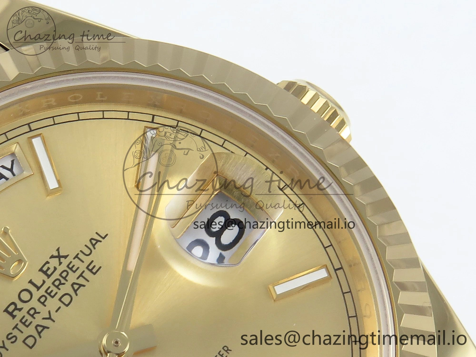 Sophisticated Day Date 40 YG 228238 Noob 1:1 Best Edition YG Stick Dial on President Bracelet A2836 (Gain Weight) 798