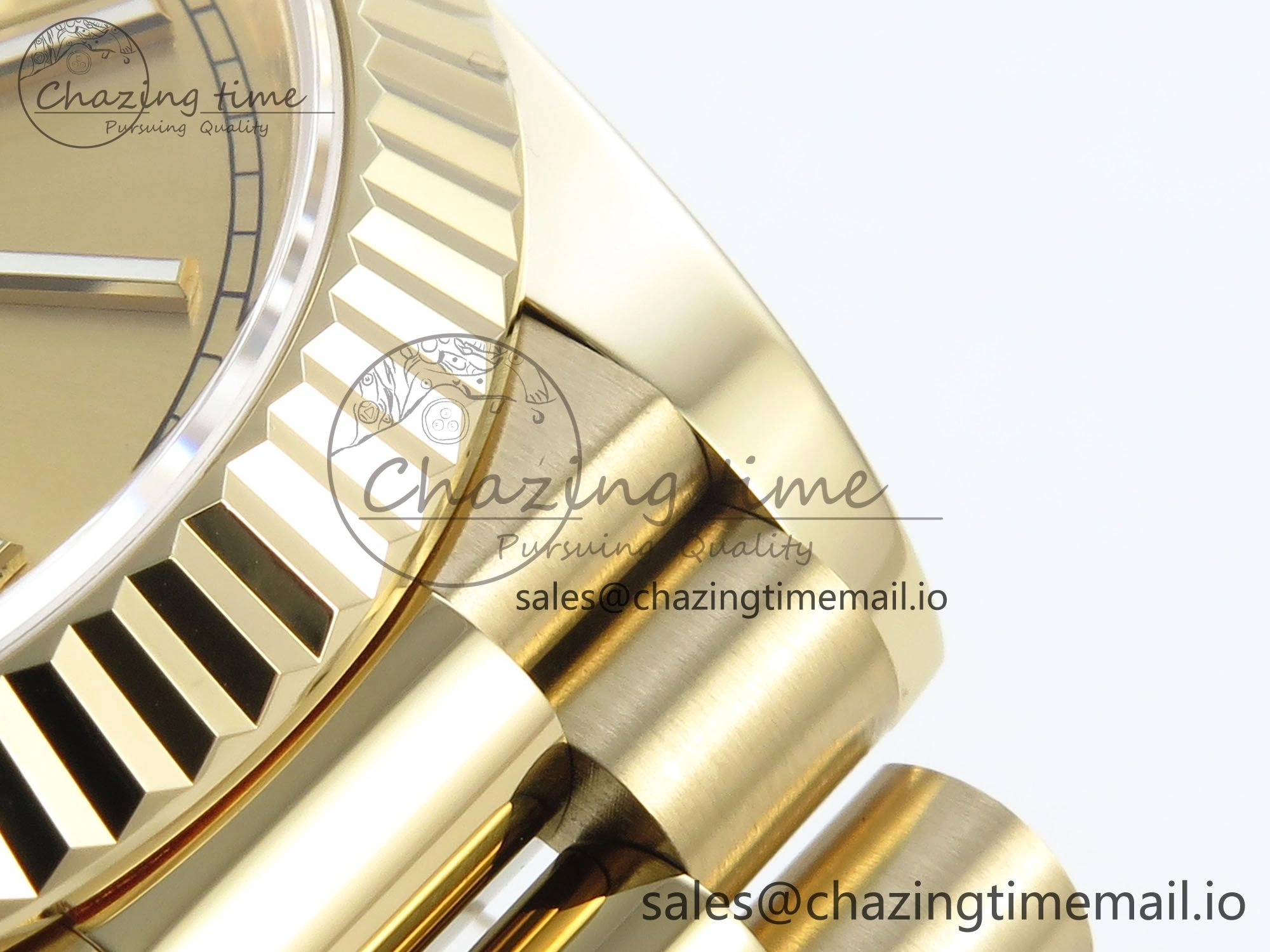 Sophisticated Day Date 40 YG 228238 Noob 1:1 Best Edition YG Stick Dial on President Bracelet A2836 (Gain Weight) 798