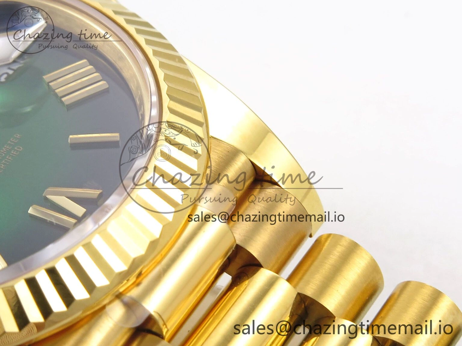 Day Date 40 YG 228238 THBF 1:1 Best Edition Green Ombre Roman Dial on President Bracelet VR3255 (Gain Weight) Tailored 950