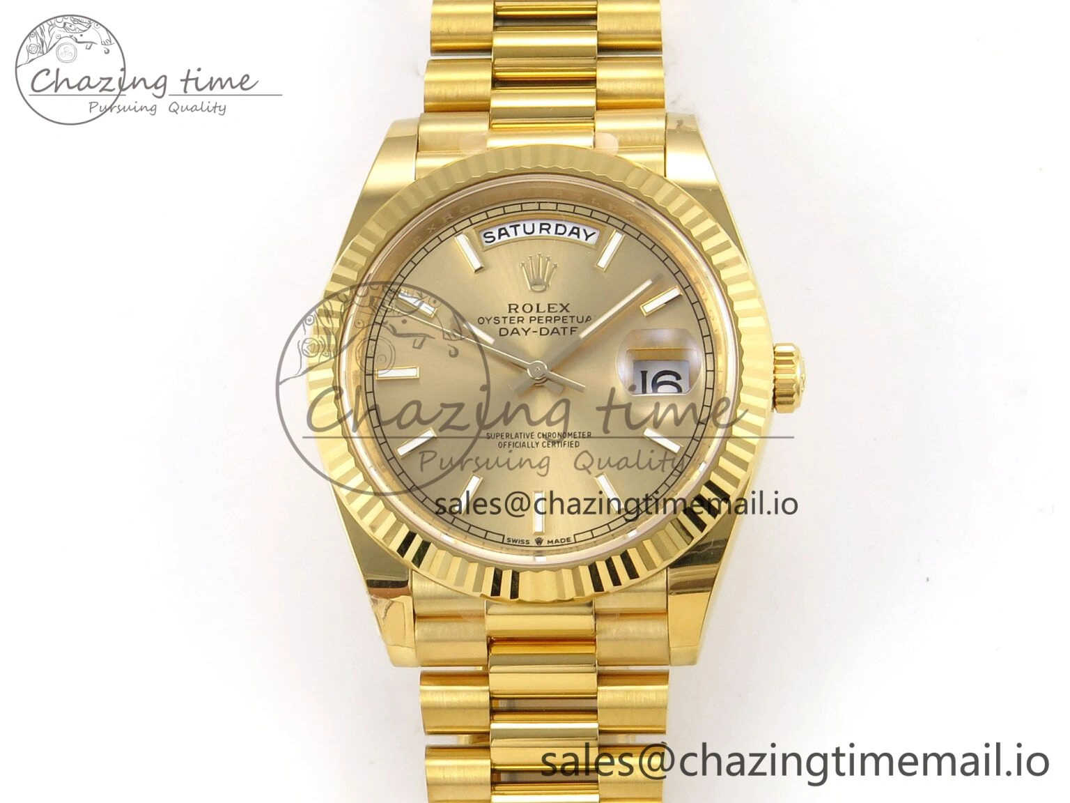 Day Date 40 YG 228238 THBF 1:1 Best Edition YG Dial on President Bracelet VR3255 (Gain Weight) Youthful 952