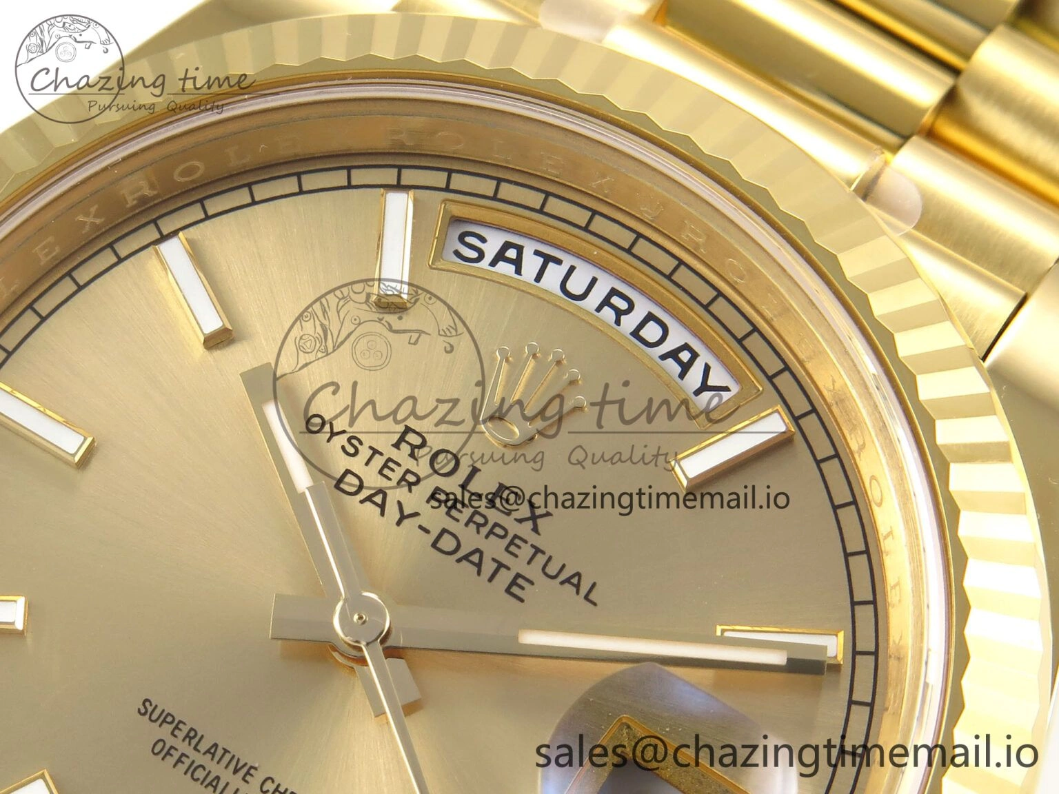 Day Date 40 YG 228238 THBF 1:1 Best Edition YG Dial on President Bracelet VR3255 (Gain Weight) Youthful 952