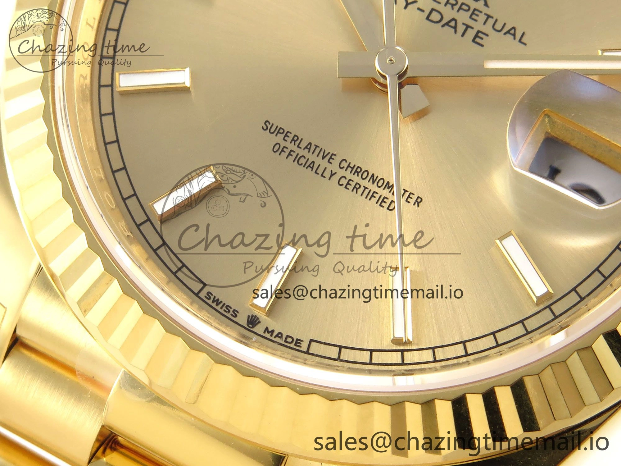 Day Date 40 YG 228238 THBF 1:1 Best Edition YG Dial on President Bracelet VR3255 (Gain Weight) Youthful 952