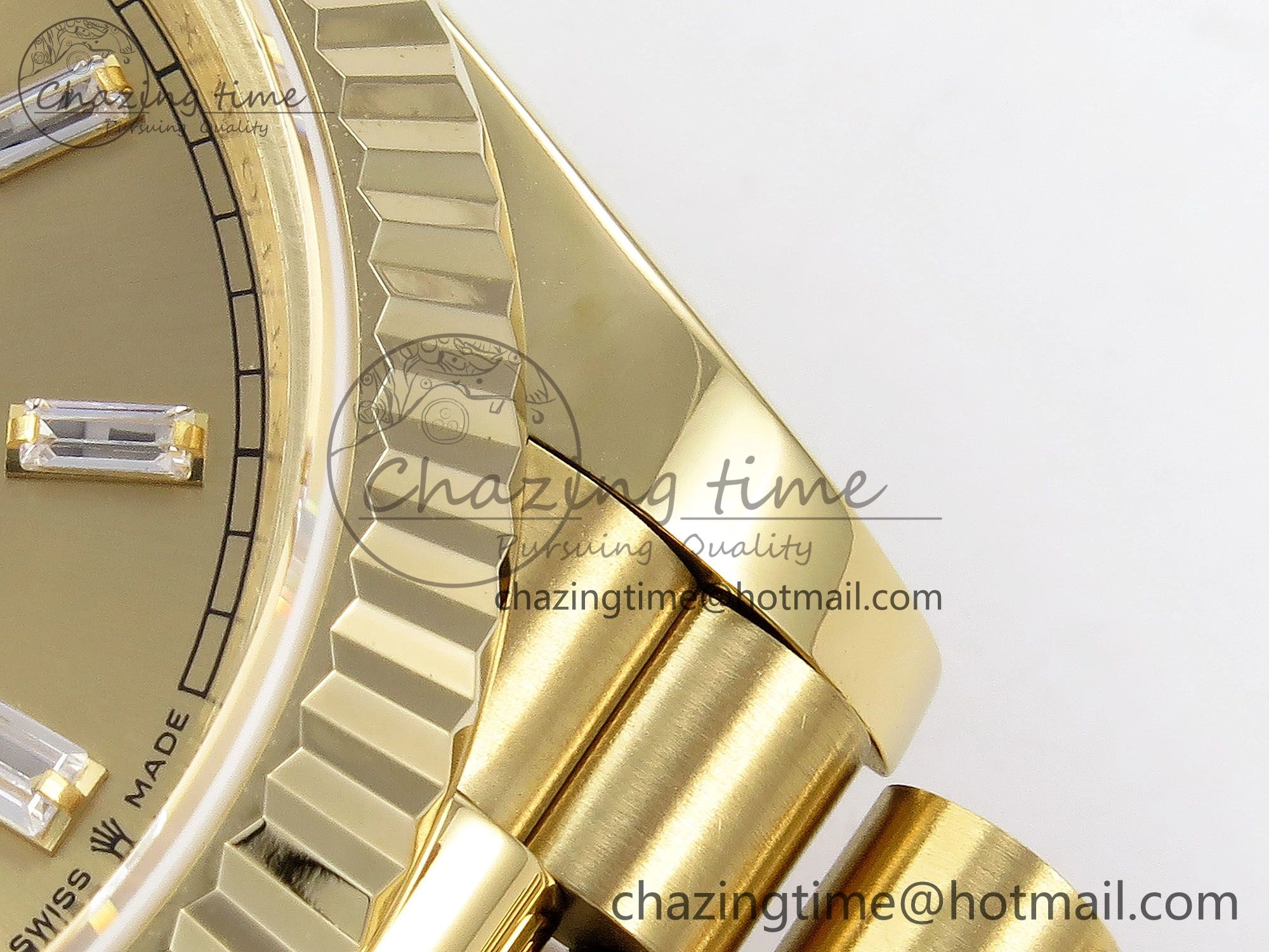 Day Date 40 YG JDF 904L Steel YG Crystal Dial on President Bracelet VR3255 V3 (Gain Weight) Premium 1375