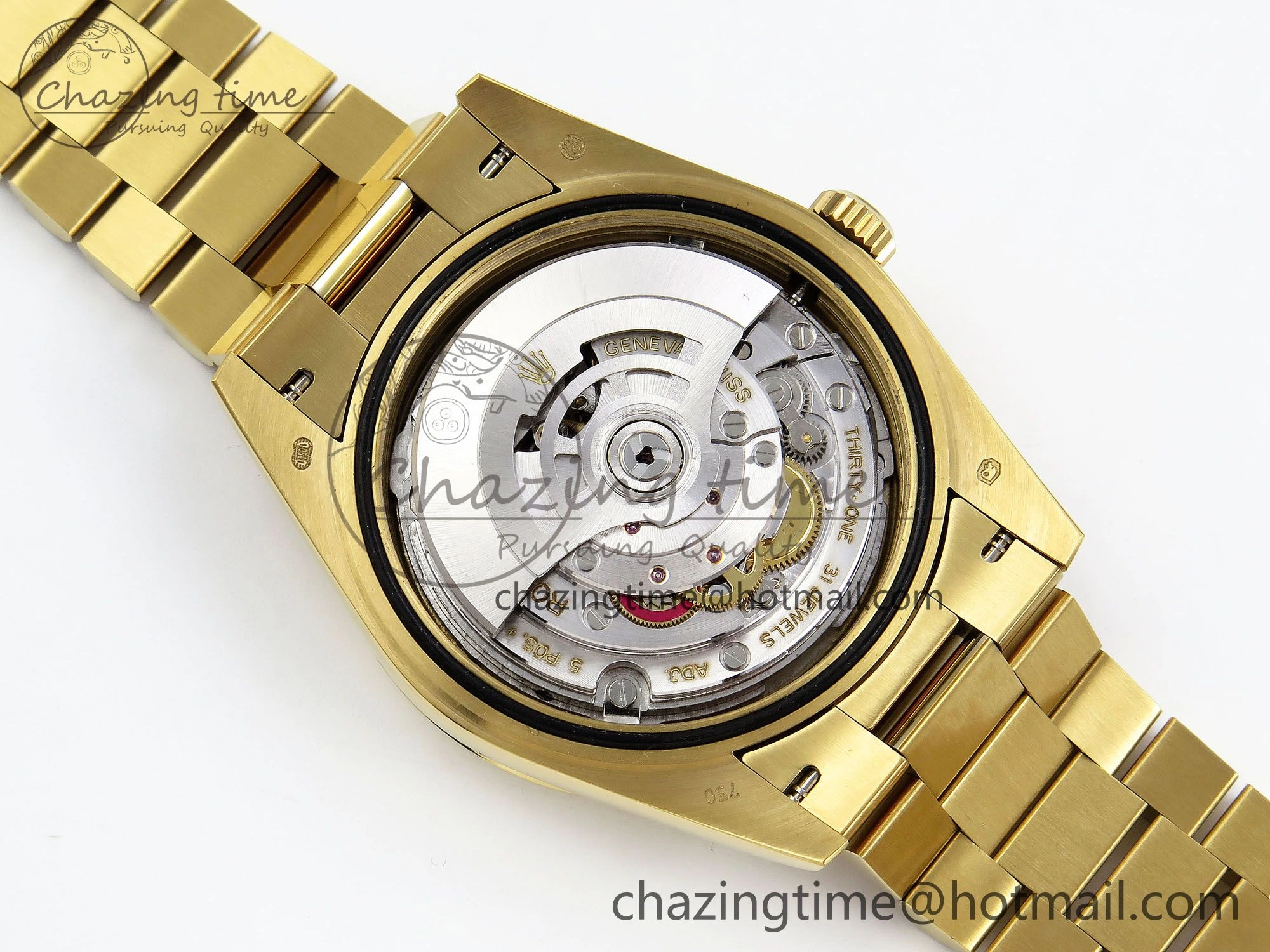 Day Date 40 YG JDF Gain Weight 904L Steel Silver Textured Stick Dial on President Bracelet VR3255 V Compact 1361