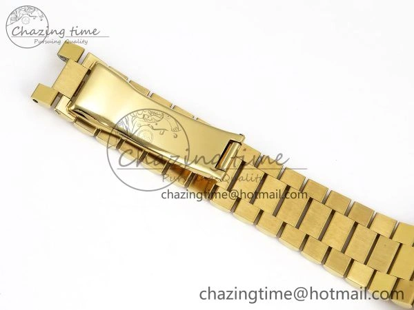 Day Date 40 YG JDF Gain Weight 904L Steel Silver Textured Stick Dial on President Bracelet VR3255 V Compact 1361