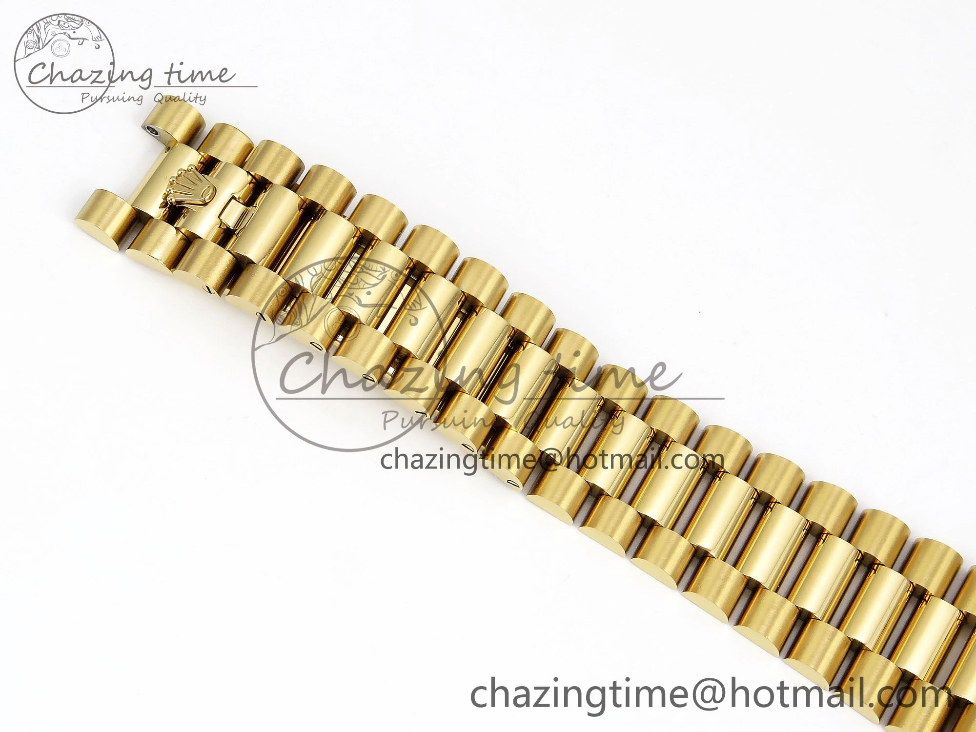 Unique Day Date 40 YG JDF Gain Weight 904L Steel YG Roman Dial on President Bracelet VR3255 V 1367