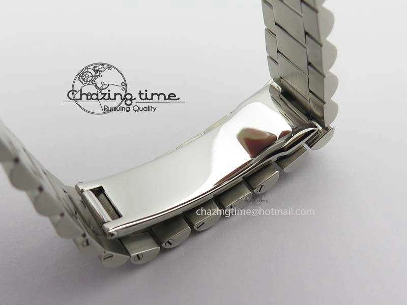 Day-Date 40mm 228206 SS Noob 1:1 Best Edition Quadrant Textured Ice Blue Dial On SS Bracelet A Cozy 3801