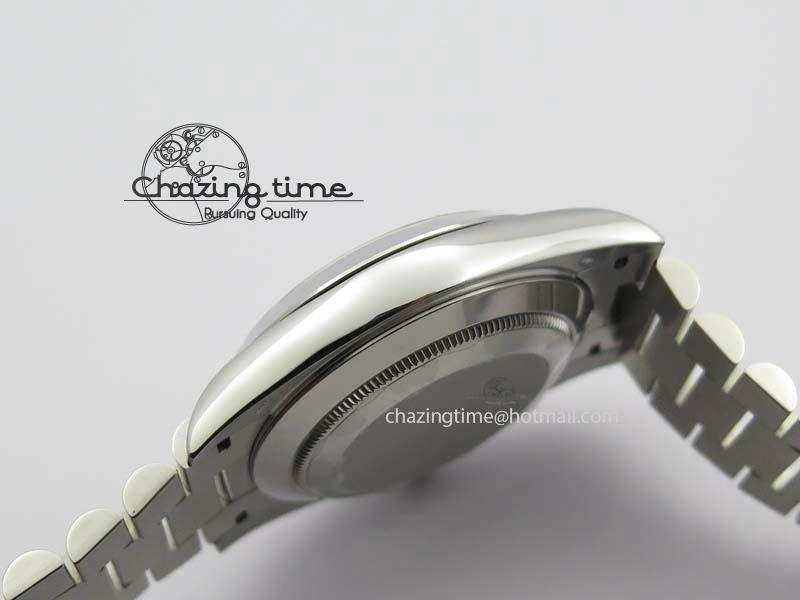 Day-Date 40mm 228206 SS Noob 1:1 Best Edition Quadrant Textured Ice Blue Dial On SS Bracelet A Cozy 3801